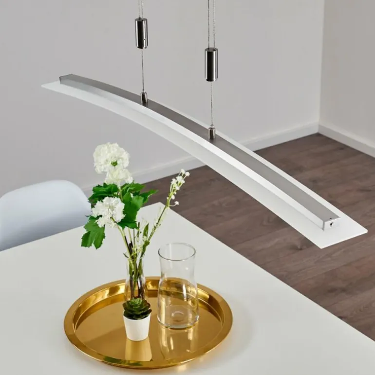 Suspension Delaware LED Argenté, 1 lumière