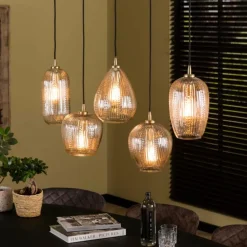 Suspension Diamond Anthracite, 5 lumières