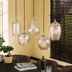 Suspension Diamond Anthracite, 5 lumières