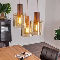 Suspension Dodoma Cuivre, 3 lumières