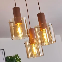 Suspension Dodoma Cuivre, 3 lumières
