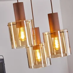 Suspension Dodoma Cuivre, 3 lumières