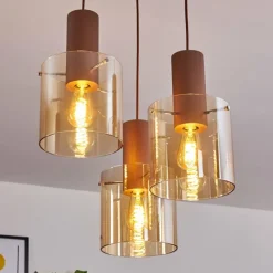 Suspension Dodoma Cuivre, 3 lumières