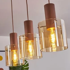 Suspension Dodoma Cuivre, 3 lumières