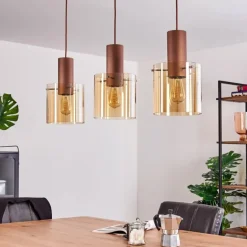 Suspension Dodoma Cuivre, 3 lumières