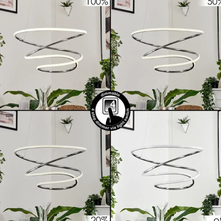 Suspension Donebas LED Chrome, 1 lumière