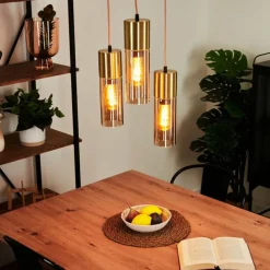 Suspension Dulcita Laiton, 3 lumières