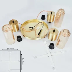 Suspension Dulcita Laiton, 3 lumières