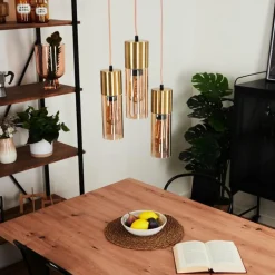 Suspension Dulcita Laiton, 3 lumières