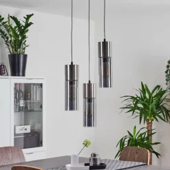 Suspension Dulcita Nickel mat, 3 lumières