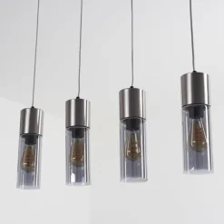 Suspension Dulcita Nickel mat, 4 lumières