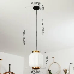 Suspension Dyce Noir, 1 lumière