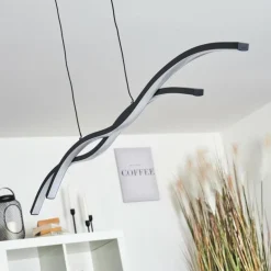 Suspension Eaglesham LED Noir, 1 lumière