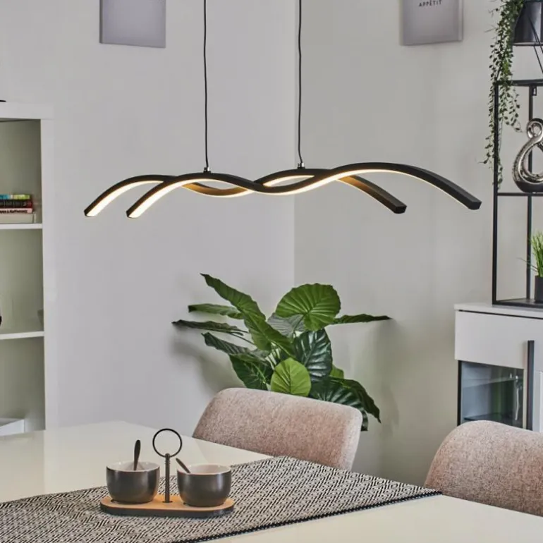 Suspension Eaglesham LED Noir, 1 lumière