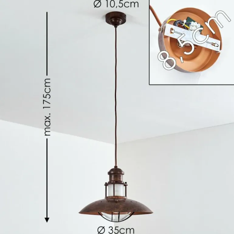 Suspension Ebisuko Rouille, 1 lumière