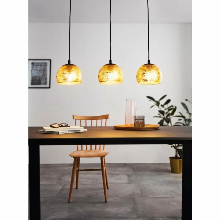 Suspension EGLO ALBARACCIN Noir, 3 lumières