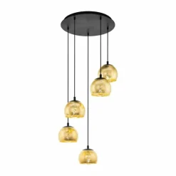 Suspension EGLO ALBARACCIN Noir, 5 lumières