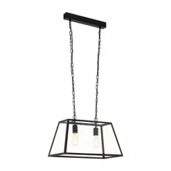 Suspension Eglo AMESBURY Noir, 2 lumières