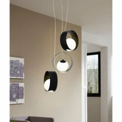 Suspension EGLO CAMARGO Noir, 3 lumières