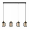 Suspension Eglo CHISLE Bruni, Noir, 4 lumières