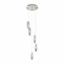 Suspension Eglo FARSALA LED Nickel mat, 5 lumières