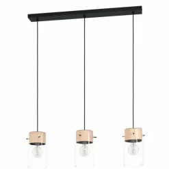 Suspension Eglo MADRESELVA Noir, 3 lumières