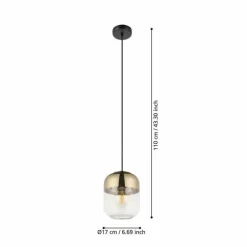 Suspension Eglo MARYVILLA Bruni, Noir, 1 lumière