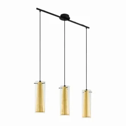 Suspension Eglo PINTO GOLD Noir, 3 lumières