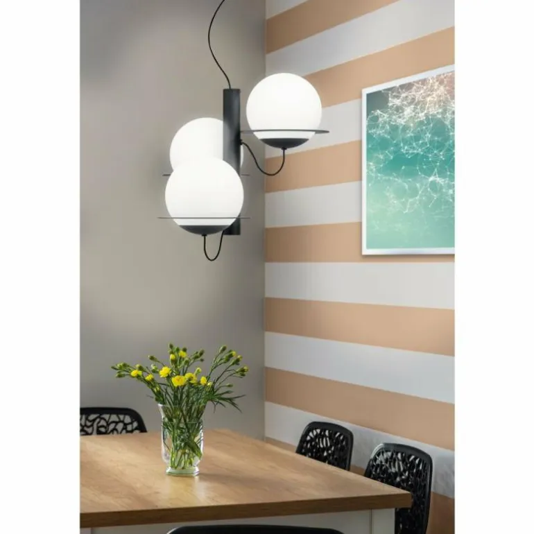 Suspension EGLO SABALETE Noir, 3 lumières