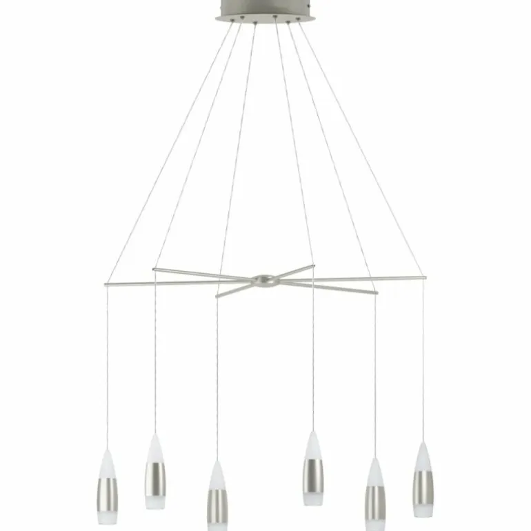 Suspension Eglo SANTIGA LED Nickel mat, 12 lumières
