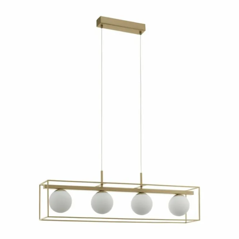Suspension Eglo VALLASPRA Champagne, 4 lumières