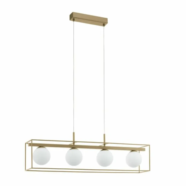 Suspension Eglo VALLASPRA Champagne, 4 lumières