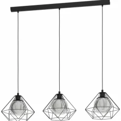 Suspension Eglo VERNHAM Noir, 3 lumières