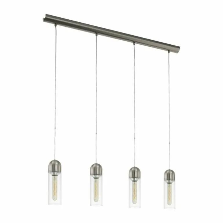 Suspension Eglo ZACHARO LED Nickel mat, 4 lumières
