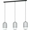 Suspension Eglo-Leuchten MULEGES Noir, 3 lumières