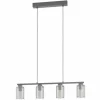 Suspension Eglo-Leuchten ZOCABON Noir, 4 lumières