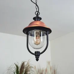 Suspension extérieur Gascon Noir, 1 lumière