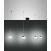 Suspension Fabas Luce Arabella LED Noir, 4 lumières