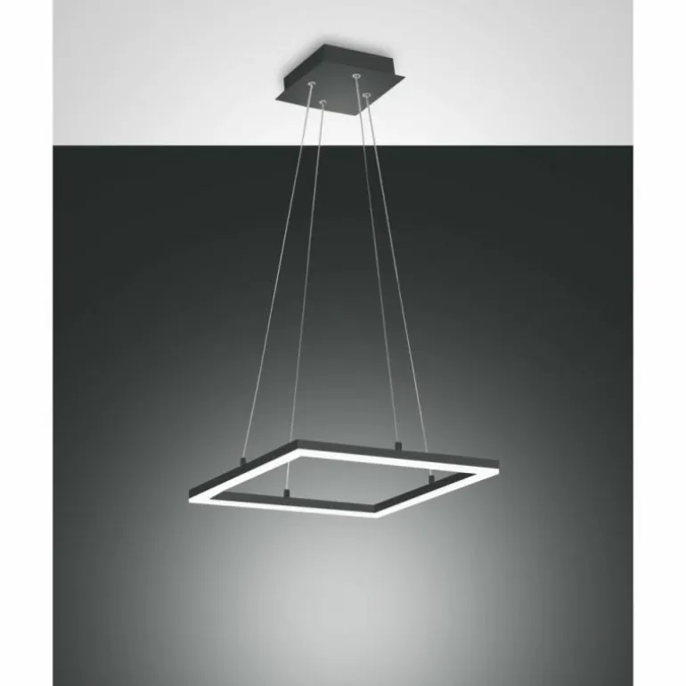 Suspension Fabas Luce Bard LED Anthracite, 1 lumière