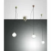 Suspension Fabas Luce Blog LED Or, Noir, 1 lumière