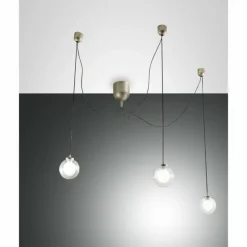 Suspension Fabas Luce Blog LED Or, Noir, 1 lumière