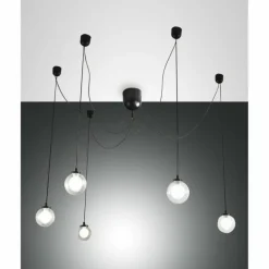Suspension Fabas Luce Blog LED Noir, 1 lumière