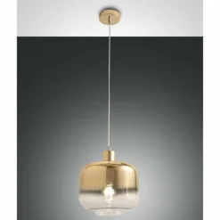 Suspension Fabas Luce Cathy Chrome, 1 lumière