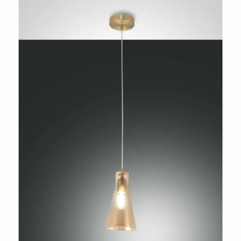 Suspension Fabas Luce Dafne Laiton, 1 lumière