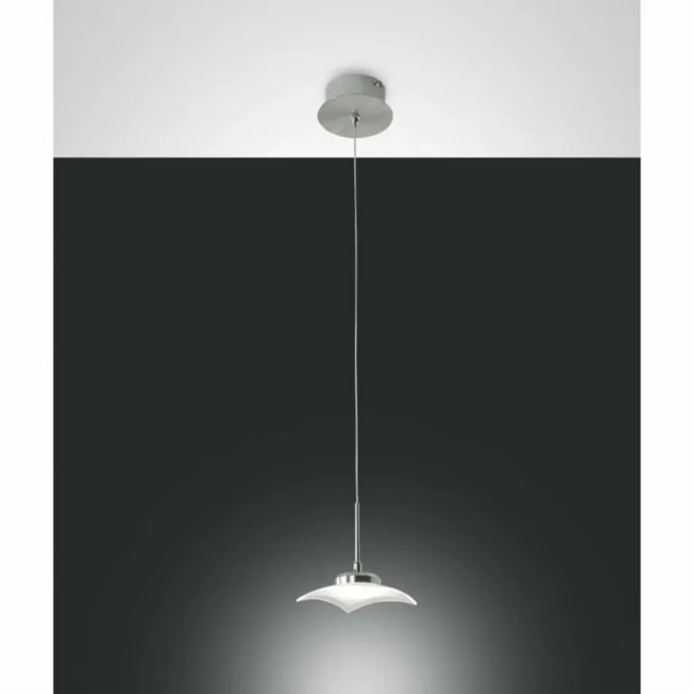 Suspension Fabas Luce Desus LED Nickel mat, 1 lumière