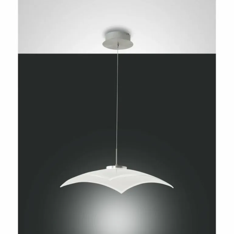 Suspension Fabas Luce Desus LED Nickel mat, 1 lumière