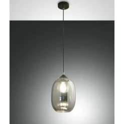 Suspension Fabas Luce Infinity Noir, 1 lumière