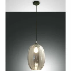 Suspension Fabas Luce Infinity Noir, 1 lumière
