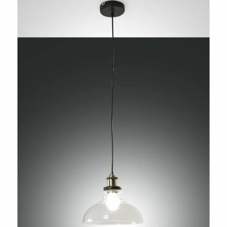 Suspension Fabas Luce Olos Noir, 1 lumière