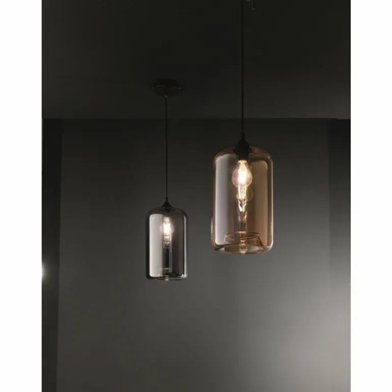 Suspension Fabas Luce Silo Noir, 1 lumière
